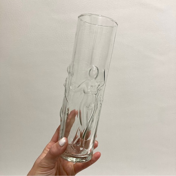 Vintage 1978 Libbey La Femme Tumbler Vase Clear - Picture 3 of 6